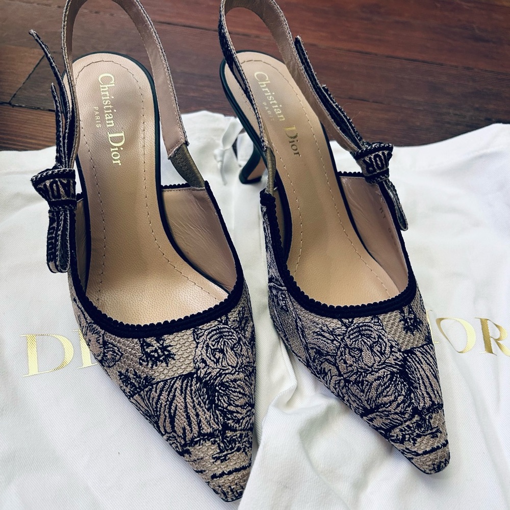 Dior Black and Natural Pumps